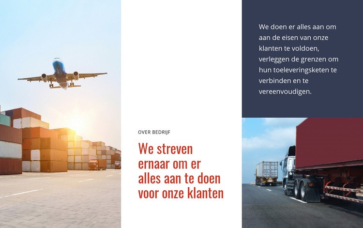 Logistiek en transport Website ontwerp