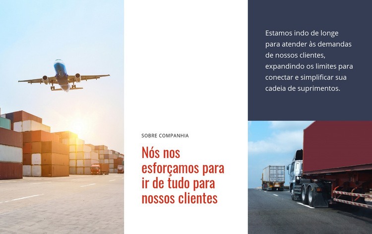 Logística e Transporte Design do site