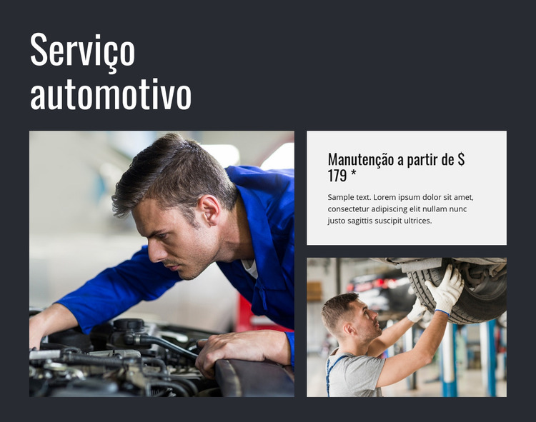 Troque o óleo, pule no carro Template Joomla