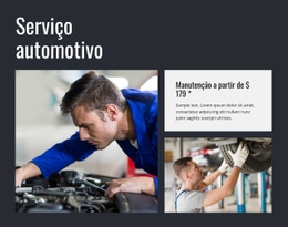 Melhor Design De Página De Destino Para Troque O Óleo, Pule No Carro