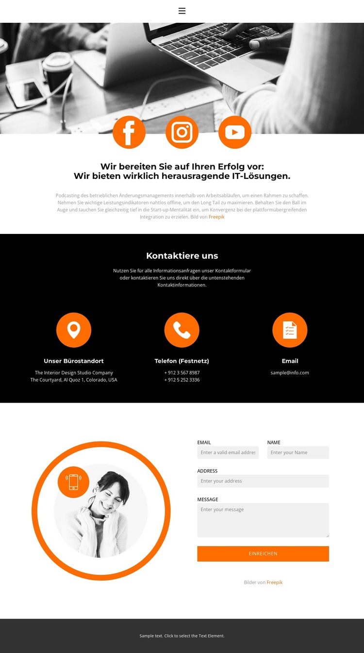 Unser Erfahrungsschatz Website-Vorlage