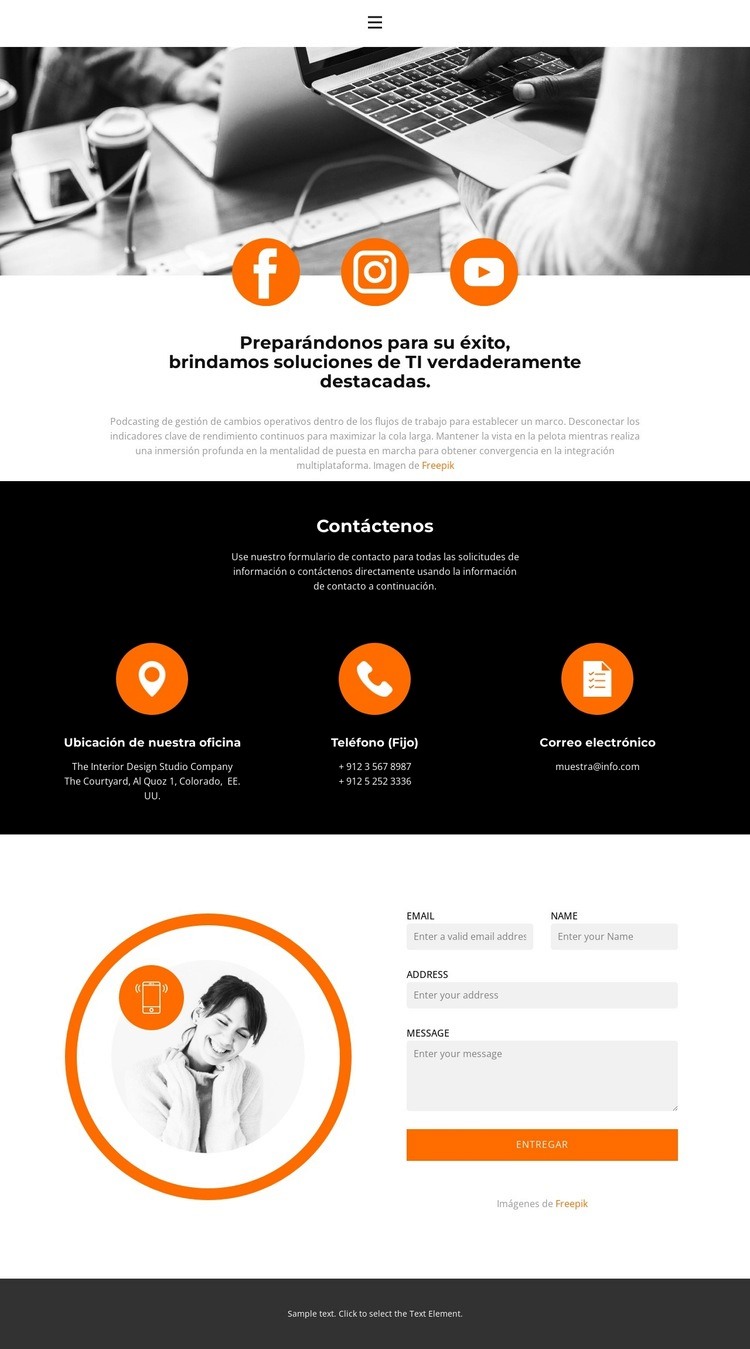 Nuestra experiencia Creador de sitios web HTML