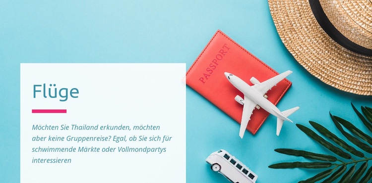 Flüge, Autos und Hotels Website design