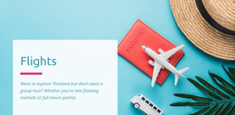 Flights, Cars And Hotels - Landing Page