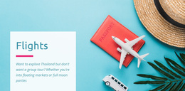 Flights, Cars And Hotels - Landing Page