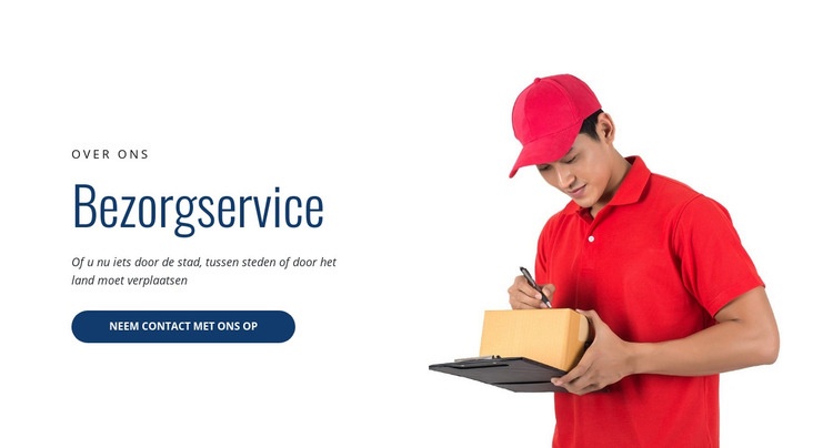 Bezorgservice Website mockup