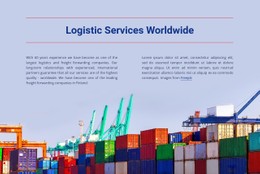 Logistic Services Worldwide Landing Page Template