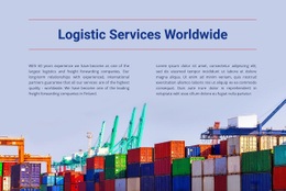 Logistic Services Worldwide Html5 Website