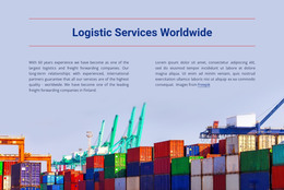 Launch Platform Template For Logistic Services Worldwide