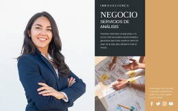 Creador De Sitios Web Listo Para Usar Para Servicios De Análisis Empresarial