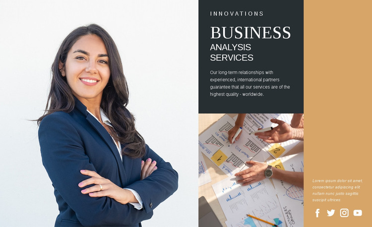 Business analysis services Homepage Design
