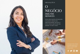 Construtor De Sites Pronto Para Usar Para Serviços De Análise De Negócios