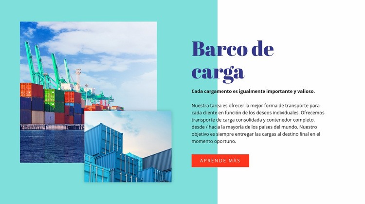 Barco de carga Diseño de páginas web