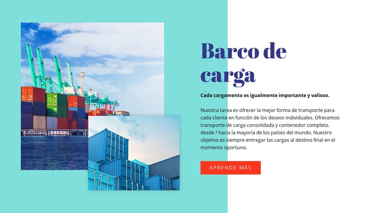 Barco de carga Página de destino