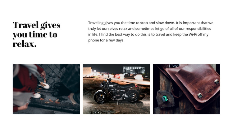 Tips for planning a relaxing vacation HTML5 Template
