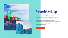Vrachtschip - HTML-Webpaginasjabloon