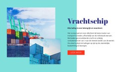 Vrachtschip - Websitemodel Met Slepen En Neerzetten