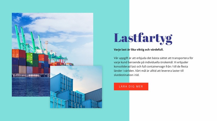 Lastfartyg Webbplats mall