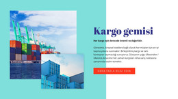 Kargo Gemisi - HTML Web Sayfası Şablonu