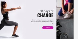 30 Day Fitness Challenge CSS Website Template