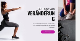 30 Tage Fitness Challenge - Beste HTML-Vorlage
