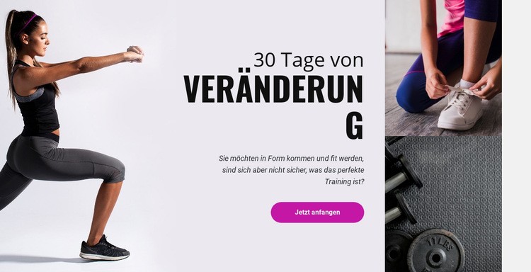 30 Tage Fitness Challenge HTML5-Vorlage