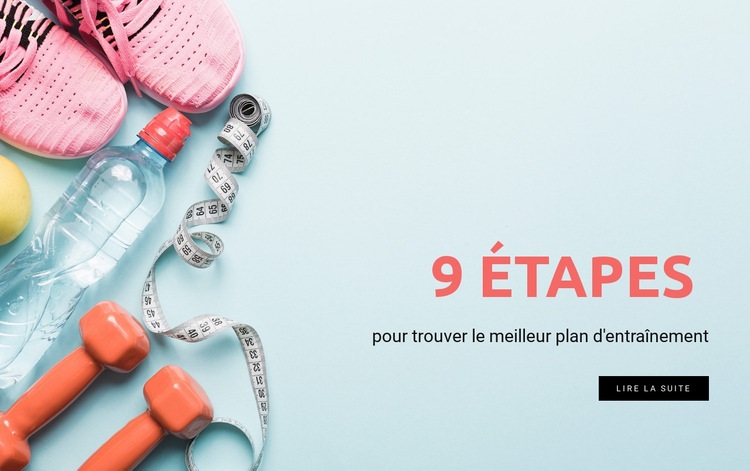 Meilleur plan d'entraînement Thème WordPress