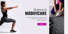 Sfida Di Fitness Di 30 Giorni Modello Di Sito Web CSS