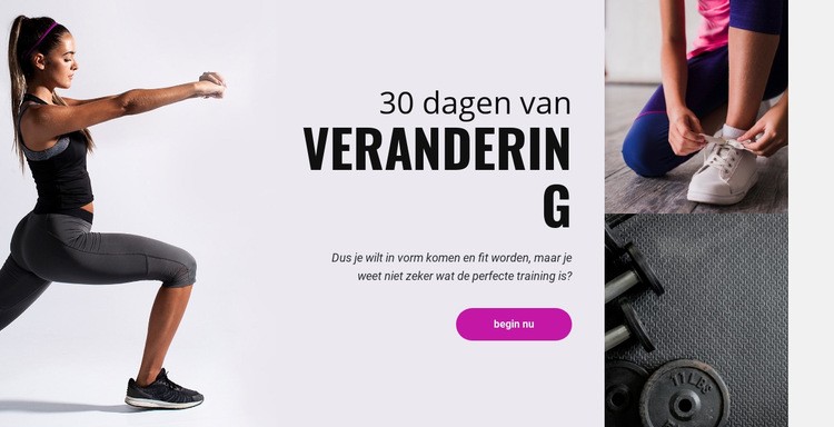 30 dagen fitness-uitdaging WordPress-thema