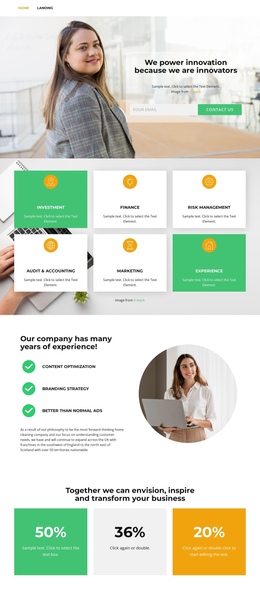 Free & Open One Page Template