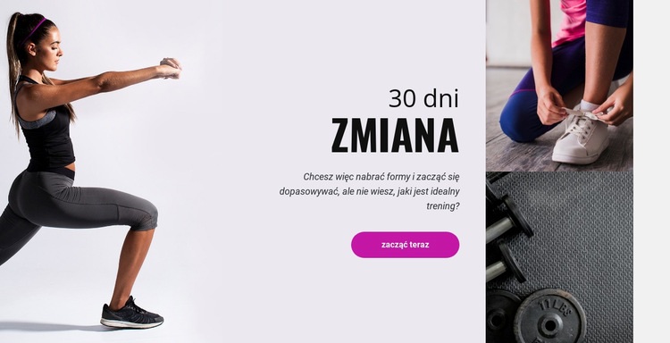 30-dniowe wyzwanie fitness Szablony do tworzenia witryn internetowych