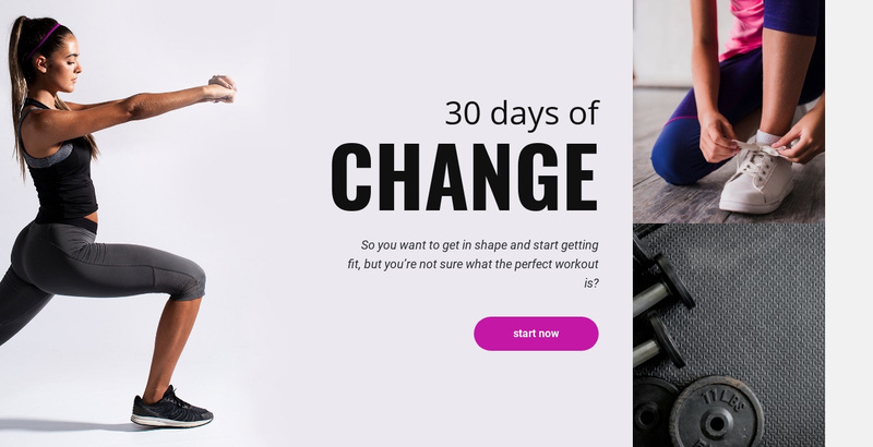 30 day fitness challenge Squarespace Template Alternative