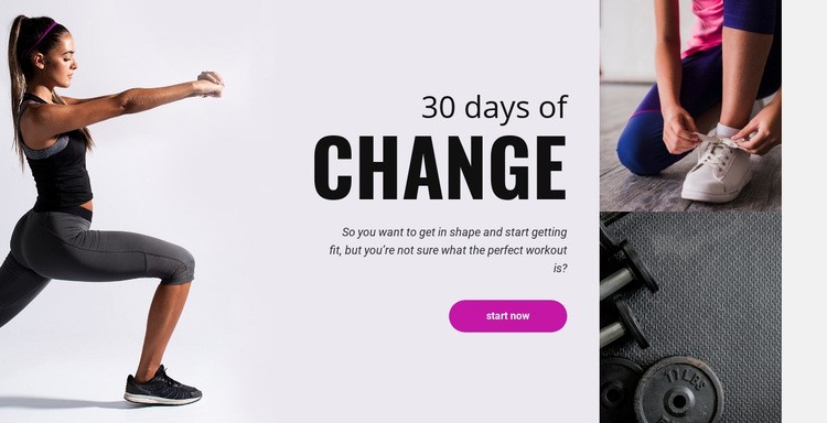 30 day fitness challenge Webflow Template Alternative