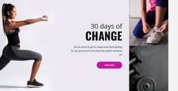 30 Day Fitness Challenge - Free WordPress Theme