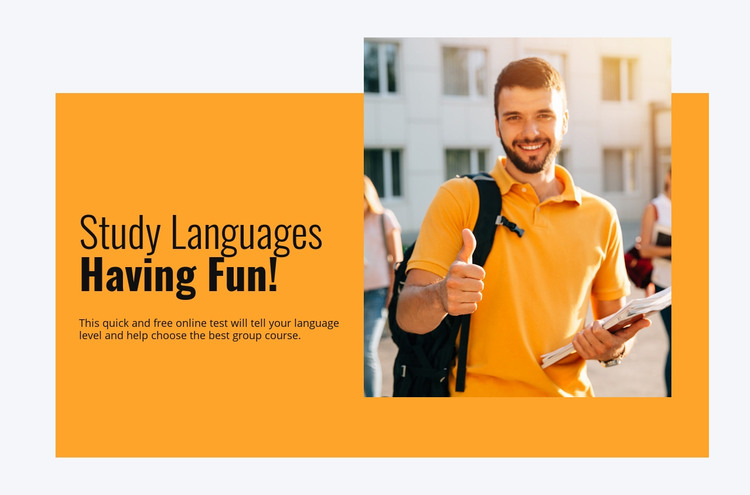 Learn languages successfully Homepage Design