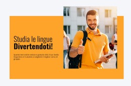 Modello HTML5 Impara Le Lingue Con Successo Per Qualsiasi Dispositivo