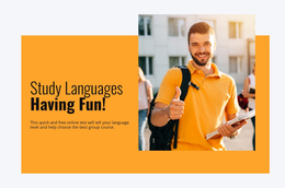 Learn Languages Successfully - Drag & Вrop One Page Template