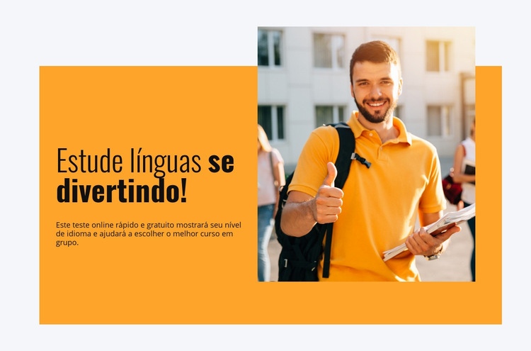 Aprenda idiomas com sucesso Design do site