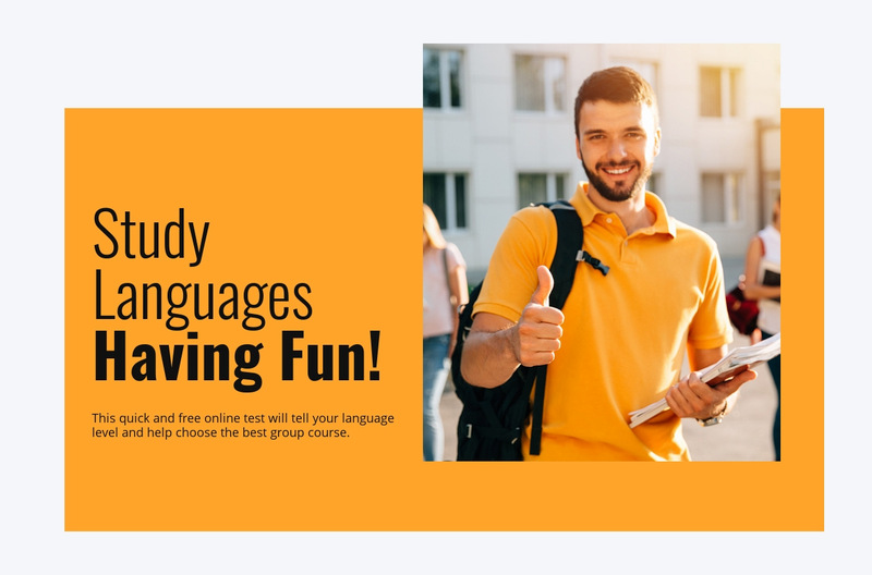 Learn languages successfully Wix Template Alternative