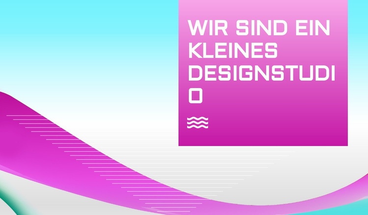 Kleines Designstudio Website design
