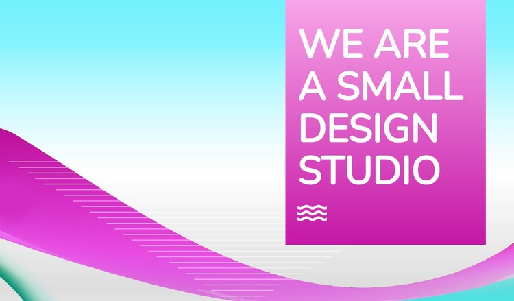 Small design studio  Elementor Template Alternative