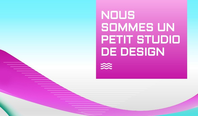 Petit studio de design Créateur de site Web HTML