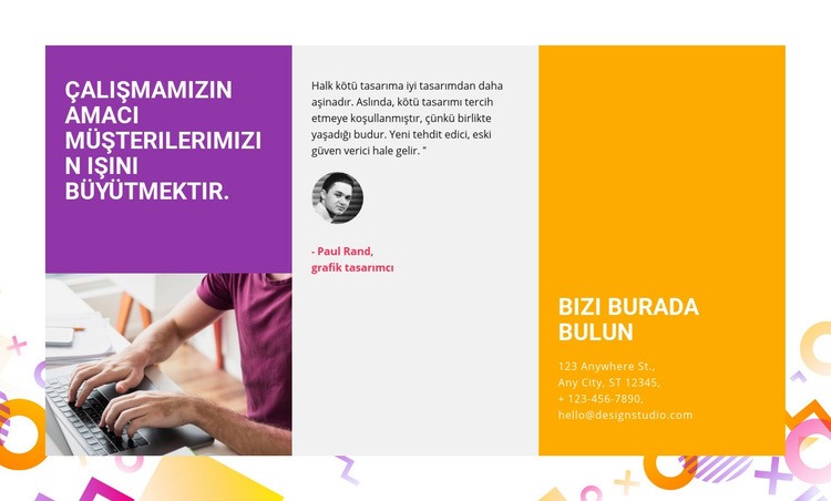 Müşterilerimizin işini büyütün Html Web Sitesi Oluşturucu