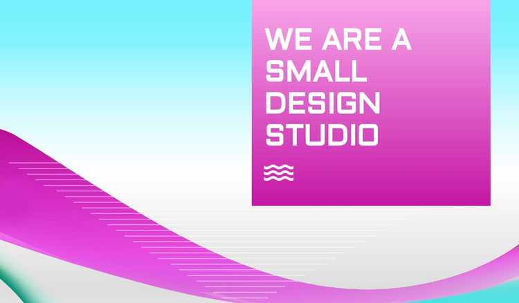 Small design studio  Landing Page