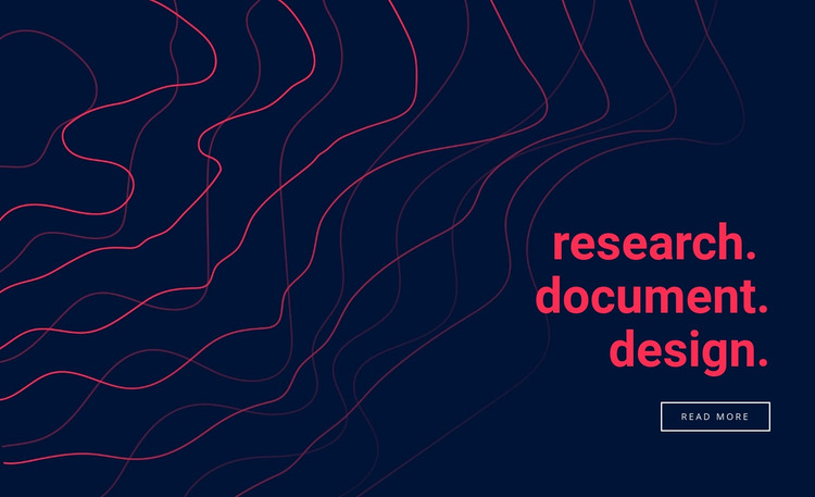 Research document design Homepage Design