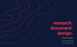 Research Document Design - HTML Landing Page