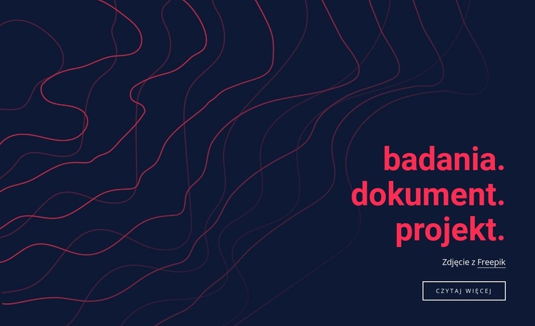 Projekt dokumentu badawczego Szablon witryny sieci Web