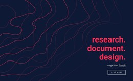 Research Document Design - Static Website Template