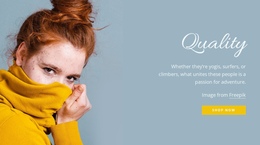 Quality Fashion Agency - Ready To Use One Page Template