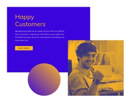 Happy And Satisfied Customers CSS Grid Template